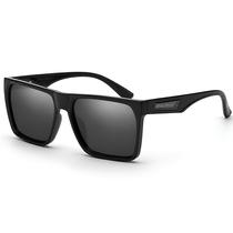 Óculos De Sol Masculino Polarizado Proteção UV400 Formato Quadrado Cor Preto Fosco Alta Qualidade Uso Casual Dia a Dia Original Village Heaven 1415 Óculos De Sol Masculino Polarizado Proteção UV400 Formato Quadrado Cor Preto Fosco Alta Qualidade Uso Casual Dia a Dia Original Village Heaven 1415