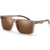 Óculos De Sol Masculino Polarizado Quadrado Uv Marrom 6266