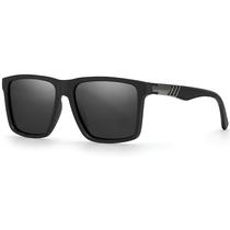Óculos de Sol Masculino Preto Com Lente Polarizada Proteção UV400 Visão Confortável Formato Quadrado Uso Casual Dia a Dia Esportivo VH 20114