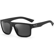 Óculos de Sol Masculino Preto Escuro Lente Com Proteção UV400 Filtro Polarizado Visão Confortável Design Moderno Rostos Finos Village Heaven 1035