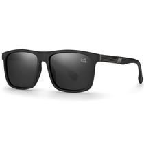 Óculos de Sol Masculino Preto Lente Proteção UV400 Polarizado Visão Nítida Confortável Armação Policarbonato Detalhes Metal Village Heaven 6069
