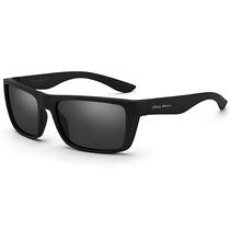 Óculos de Sol Masculino Preto Polarizado Com Proteção UV 400 Formato Retangular Rosto Fino Moderno Uso Dia A Dia Casual Esportivo Dirigir VH 1041