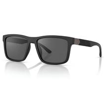 Óculos de Sol Masculino Preto Polarizado UV400 Formato Quadrado Casual Dia a Dia Village Heaven 6283
