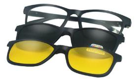 Óculos De Sol Masculino Quadrado 3 Em 1 Troca Lentes Clip O