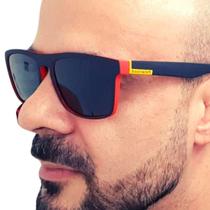 Óculos de Sol Masculino Quadrado Emborrachado Luxo UV400 - Was