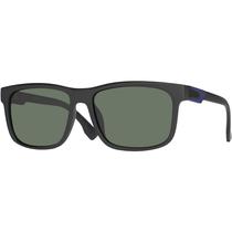 Óculos de Sol Masculino Quadrado Polarizado Com Proteção UV400 Preto e Verde Village Heaven 6284