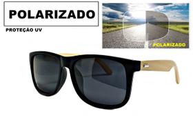 Óculos De Sol Masculino Quadrado Polarizado UV400 Haste De Madeira Óculos De Sol Masculino Quadrado Polarizado UV400 Haste De Madeira
