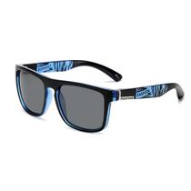 Óculos de Sol Masculino Quadrado Polarizado Uv400 Preto Azul Óculos de Sol Masculino Quadrado Polarizado Uv400 Preto Azul