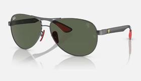 Óculos De Sol Masculino Ray-Ban RB8331-M F001/71 61 Ferrari Fibra de Carbono