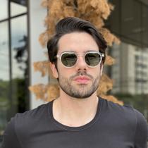 Óculos de Sol Masculino Redondo Transparente Bruno