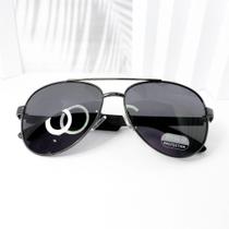 Óculos de sol masculino reforçado com detalhe colorido na haste aviador estilo cód 31-ZB049 - Filó Modas