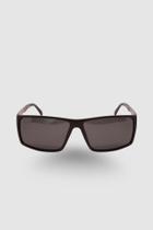 Óculos de Sol Masculino Retangular Preto Fosco