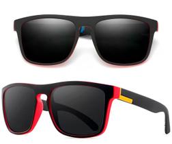 Óculos De Sol Masculino Vermelho Clássico Com Lente Anti-reflexo e Proteção 400UV Óculos De Sol Masculino Vermelho Clássico Com Lente Anti-reflexo e Proteção 400UV