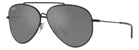 Óculos De Sol Masculinos E Femininos Ray-ban Aviator Reverse, Cor Preto