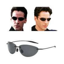 Óculos De Sol Masculinos Ultraleves Polarizados Estilo Matrix Sem Aro Para Dirigir E Esportes