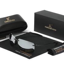 Óculos De Sol Masculinos Ultraleves Polarizados Quadrados Sem Moldura KINGSEVEN UVA B Proteção