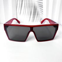 Óculos de sol Max estilo quadrado retrô detalhe na haste cód 68-93393