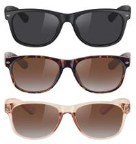 Óculos de sol MEETSUN Classic Polarized UV400, pacote com 3 para mulheres e homens