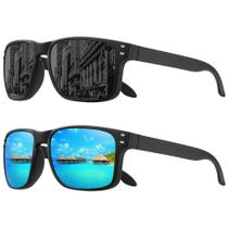 Óculos de sol MEETSUN polarizados para homens 100% UV400, pacote com 2