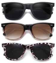 Óculos de sol MEETSUN Retro Polarizados 100% com Proteção UV (pacote com 3)