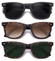 Óculos de sol MEETSUN Retro Polarizados 100% com Proteção UV (pacote com 3)