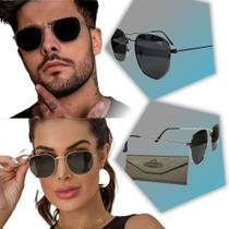 Óculos de Sol Memory Unissex Lente Preta Makis Estilo UV 400