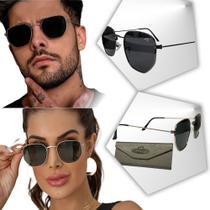 Óculos de Sol Memory Unissex Lente Verde Makis Estilo UV 400