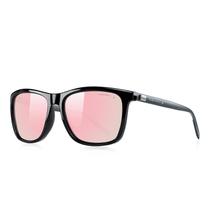 Óculos de sol MERRY'S de alumínio polarizado para homens/mulheres - lente rosa