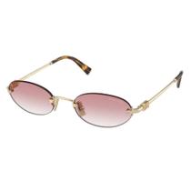 Óculos de Sol MiuMiu 0MU A54S ZVN70O51 Metal Dourado com lentes na cor Rosa Degradê Óculos de Sol MiuMiu 0MU A54S ZVN70O51 Metal Dourado com lentes na cor Rosa Degradê