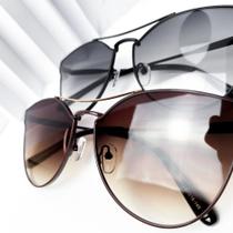 Óculos de sol modelo dupla faixa formato oval parte inferior elegante estilo CÓD: 6316-145