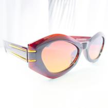 Óculos de Sol modelo vintage estilo moda gringa Faixas douradas cód: 88-JL8227