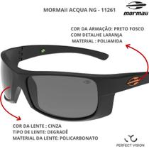 Óculos De Sol Mormaii Acqua Ng Preto Fosco laranja L Cinza