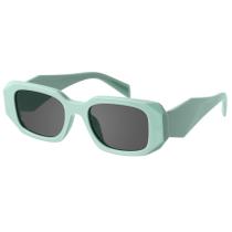 Óculos de sol mosanana Trendy Retangle Avocado Green UV400