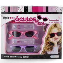 Óculos de Sol My Style Rosa/Roxo com Acessórios Multikids - BR135