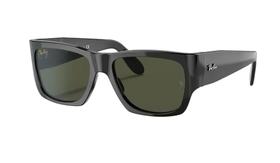 Oculos De Sol Nomad 2187 Armação Preto Com Lentes Verdes - Miami Sun