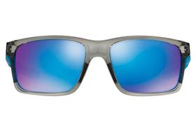 Óculos de Sol Oakley Mainlink 0OO9264 03/57 Cinza Transparente Lente Azul Espelhado