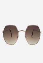 Óculos De Sol Octagonal Retrô Moda Masculino Feminino Marrom Óculos De Sol Octagonal Retrô Moda Masculino Feminino Marrom