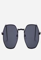 Óculos De Sol Octagonal Retrô Moda Masculino Feminino Preto