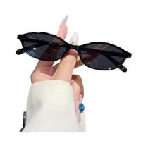 Óculos De Sol Oval Em Tartaruga Preta: Conjunto Moderno E Elegante Para Uso Diário (1 Peça/4 Peças)