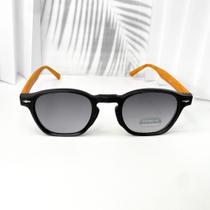 Óculos de sol oval preto amadeirado clássico código da peça 71-ZS1069