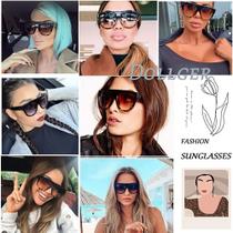 Óculos de sol oversized para mulheres homens flat top designer Fashio