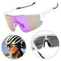 Óculos De Sol Pace Corrida Bike Beach Cristal Uv 400 + Clip Grau Óculos De Sol Pace Corrida Bike Beach Cristal Uv 400 + Clip Grau