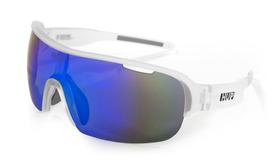 Óculos de Sol para Corrida e Ciclismo Hupi Pacer Cristal/cinza - Lente Azul Espelhado