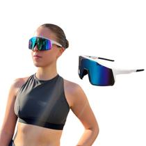 Óculos de Sol Performance Máscara Ilha Azul Esporte Corrida Ciclismo Polarizado UV400