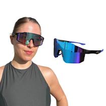 Óculos de Sol Performance Máscara Kiev Azul Esporte Corrida Ciclismo Polarizado UV400