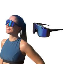 Óculos de Sol Performance Máscara Maragoji Azul Esporte Corrida Ciclismo Polarizado UV400