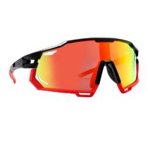 Óculos de Sol Performance Máscara Seoul Preto e Vermelho - Polarizado UV400 Óculos de Sol Performance Máscara Seoul Preto e Vermelho - Polarizado UV400