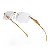 Óculos de sol piscm Vintage Rimless Retangle Gold Frame Óculos de sol piscm Vintage Rimless Retangle Gold Frame