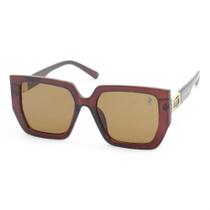 Óculos de Sol PLC com design Oversized com Proteção UV400 Kit contém Case Couro ECO