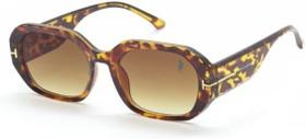 Óculos de Sol PLC Vintage Tortoise design Retangular Feminino, Kit contém Case